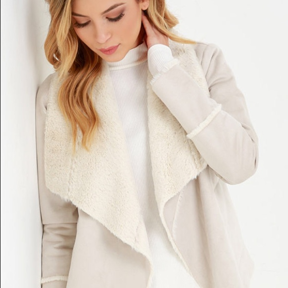 CHASER Faux Suede Fur Jacket